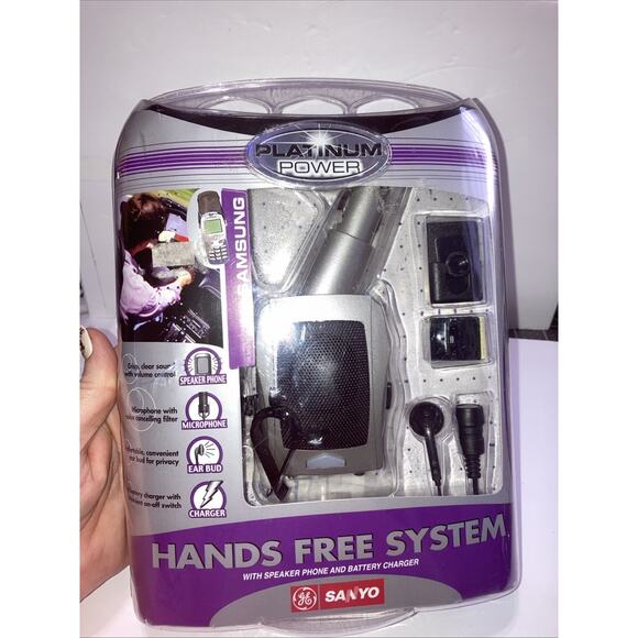 Sanyo Platinum Power Cell Phone Car Kit Hands Free System Motorola Vintage - Picture 1 of 4